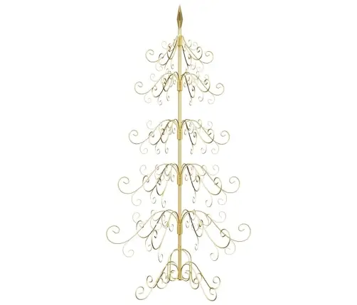 Metāla Ziemassvētku Koks Zelts 150 Cm Pulverkrāsots Tērauds Vidaxl