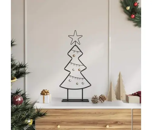 Metall Jõulupuu Koos Alusega Must 60 Cm Teras Metall Jõulupuu Koos Alusega Must 60 Cm Teras
