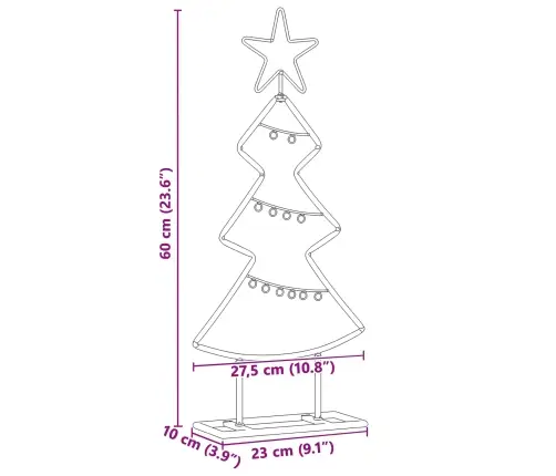 Metāla Ziemassvētku Koks Ar Statīvu Melna 60 Cm Tērauds Vidaxl