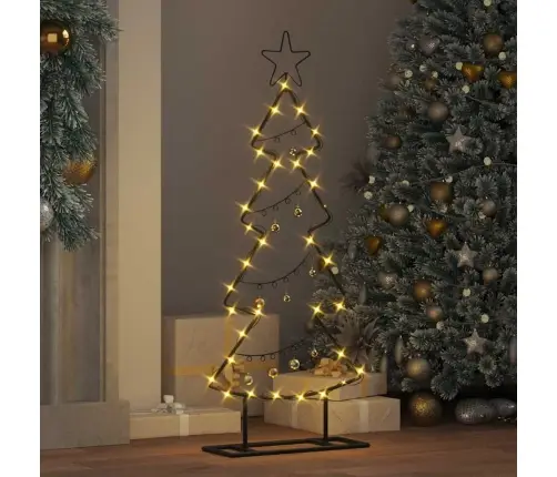 Metāla Ziemassvētku Koks Ar Statīvu Melna 90 Cm Tērauds Vidaxl