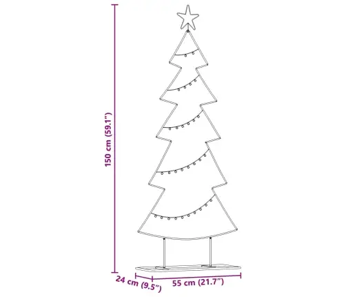 Metāla Ziemassvētku Koks Ar Statīvu Melna 150 Cm Tērauds Vidaxl