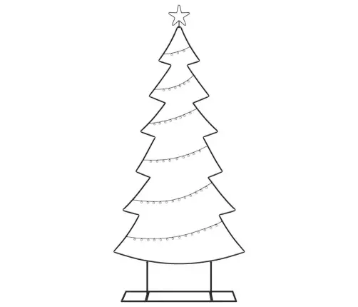 Metalinis Kalėdų Medis S Stovu Juoda 180 Cm Plienas