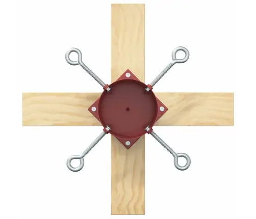 Ziemassvētku Eglītes Statīvs 1.73 Sarkana 50 X 50 X 16 Cm Vidaxl