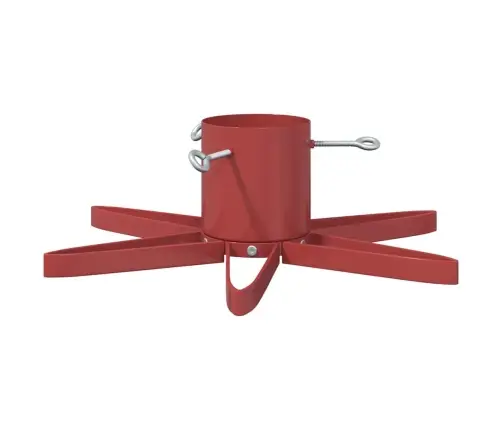 Ziemassvētku Eglītes Statīvs Sarkana 49 X 49 X 15,5 Cm Tērauds Vidaxl