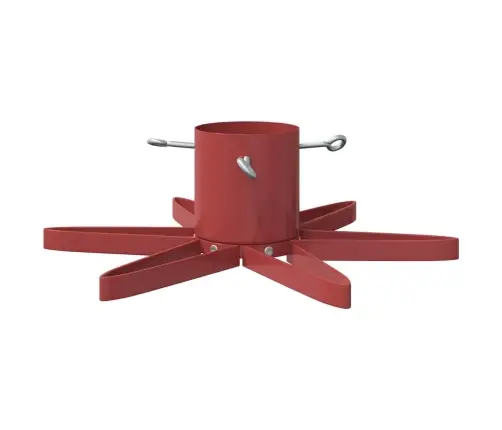 Ziemassvētku Eglītes Statīvs Sarkana 49 X 49 X 15,5 Cm Tērauds Vidaxl