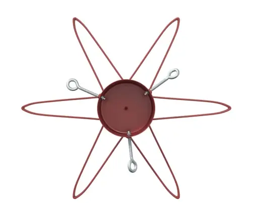 Ziemassvētku Eglītes Statīvs Sarkana 49 X 49 X 15,5 Cm Tērauds Vidaxl