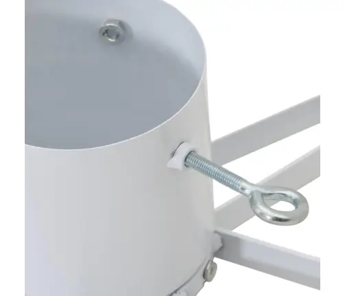 Ziemassvētku Eglītes Statīvs Balts 49 X 49 X 15,5 Cm Tērauds Vidaxl