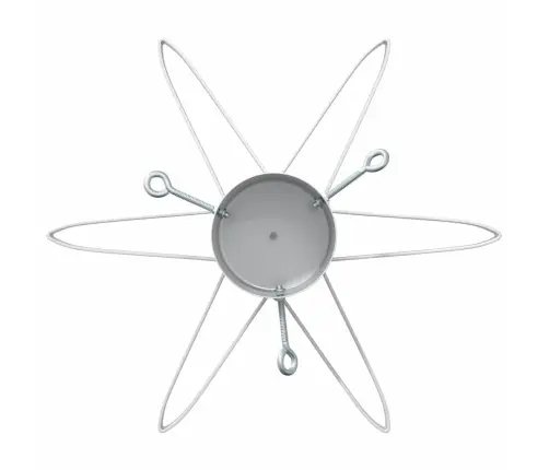 Ziemassvētku Eglītes Statīvs Balts 49 X 49 X 15,5 Cm Tērauds Vidaxl