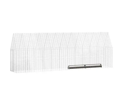 Kanakpuur 2 Pcs Hõbedane 600 X 100 X 210 Cm Tsinkteras