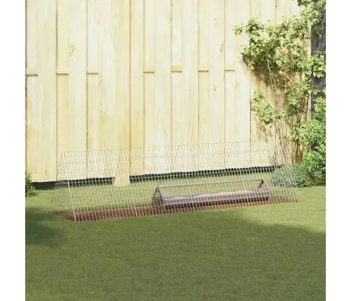 Vištų Narvas Sidabro 215 X 55 X 55 Cm Cinkuota Plienas