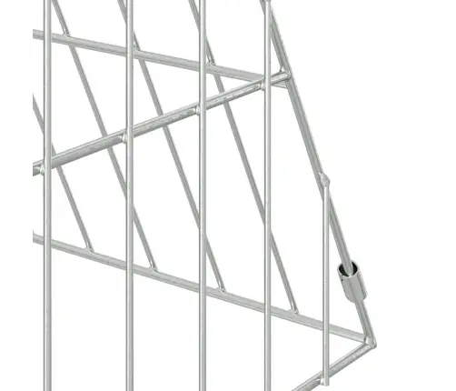 Vistu Būris Sudraba 430 X 55 X 55 Cm Cinkots Tērauds Vidaxl