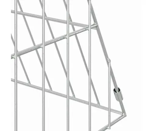 Kanakpuur Hõbedane 650 X 55 X 55 Cm Tsinkteras