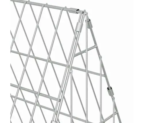 Kanakpuur Hõbedane 650 X 55 X 55 Cm Tsinkteras