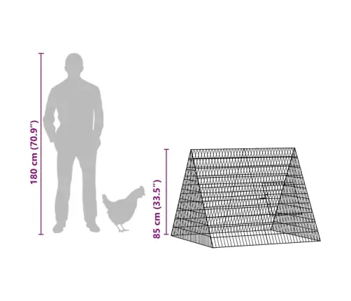 Kanakpuur Hõbedane 110 X 100 X 85 Cm Tsinkteras