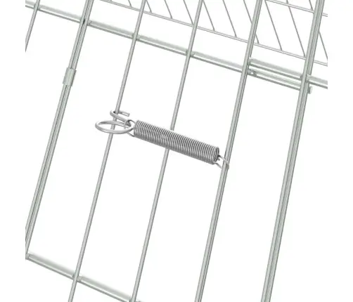 Vištų Narvas Sidabro 215 X 100 X 85 Cm Cinkuota Plienas