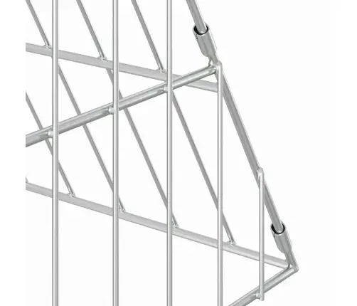 Vištų Narvas Sidabro 215 X 100 X 85 Cm Cinkuota Plienas