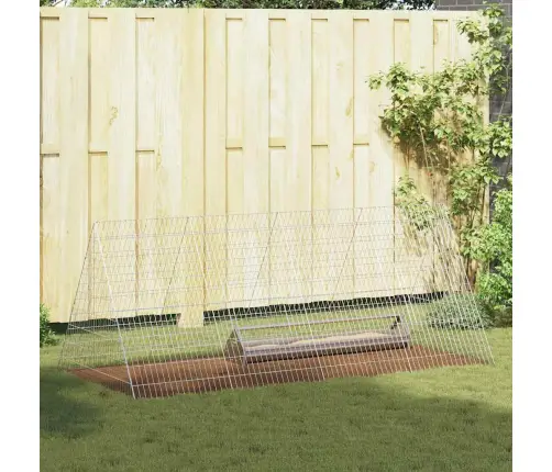 Vištų Narvas Sidabro 215 X 100 X 85 Cm Cinkuota Plienas