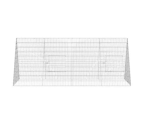 Vištų Narvas Sidabro 215 X 100 X 85 Cm Cinkuota Plienas