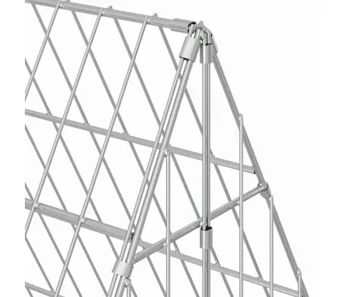 Kanakpuur Hõbedane 430 X 100 X 85 Cm Tsinkteras