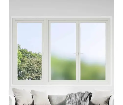 Statiskā Logu Plēve Frosted Pelēks 60 X 500 Cm Pvc Vidaxl