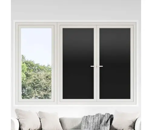 Statiskā Logu Plēve Melna 45 X 500 Cm Pvc Vidaxl