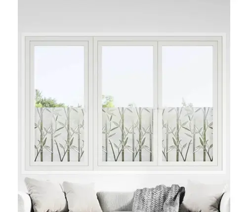 Statiskā Logu Plēve Bambusa Raksts 45 X 500 Cm Pvc Vidaxl