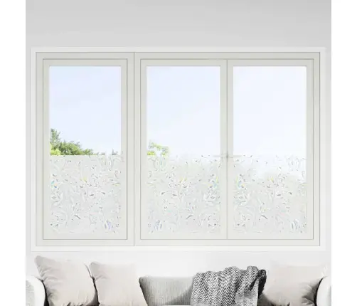 Statiline Akenfoolium Lillede Muster 45 X 500 Cm Pvc