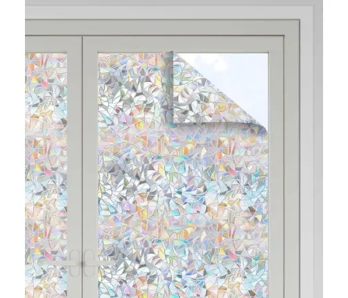 Statiskā Logu Plēve 3D Varavīksnes Raksts 45 X 2000 Cm Pvc Vidaxl