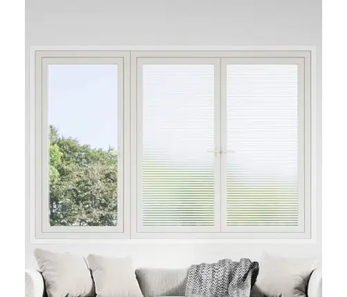 Pašlīmējoša Logu Plēve Matētas Svītras 45 X 1000 Cm Pvc Vidaxl