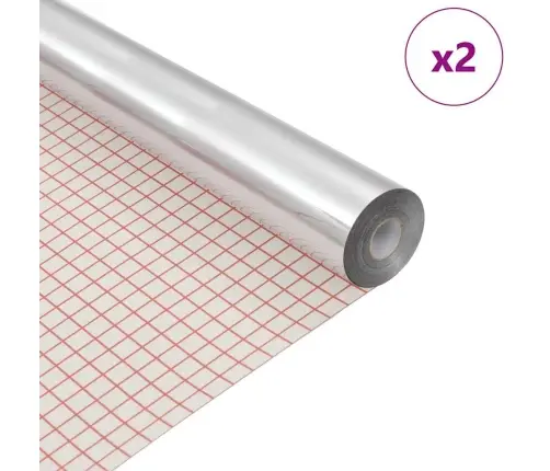 Spoguļplēve 2 Pcs Sudraba Pet Vidaxl