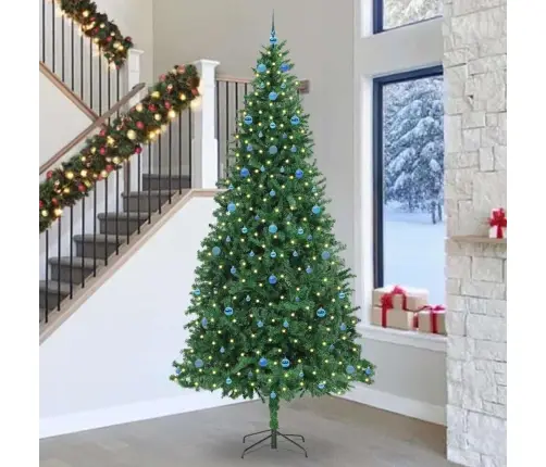Mākslīgā Ziemassvētku Eglīte Su 300 Led Ar Statīvu Zaļa 300 Cm Vidaxl