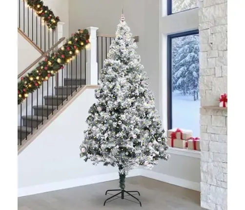 Kalėdų Eglutė Su 300 Led S Stovu Balta 300 Cm Pvc Kalėdų Eglutė Su 300 Led S Stovu Balta 300 Cm Pvc