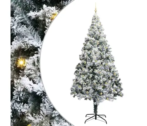 Jõulupuu Koos 300 Led-Iga Koos Alusega Valge 300 Cm Pvc