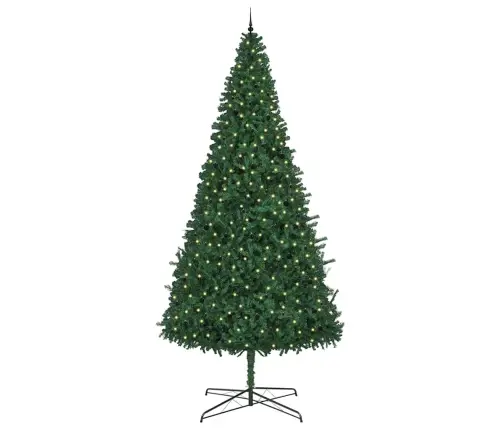 Jõulupuu Dekoratiivse Nöörgadega Roheline 400 Cm Pvc