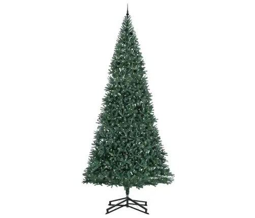 Mākslīgais Iepriekš Apgaismotais Ziemassvētku Koks Ar Bumbu Komplektu Vidaxl