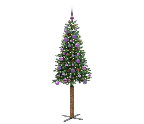 Peen Jõulupuu Koos Alusega Roheline 150 Cm Pvc Ja Tahke Mänd Peen Jõulupuu Koos Alusega Roheline 150 Cm Pvc Ja Tahke Mänd