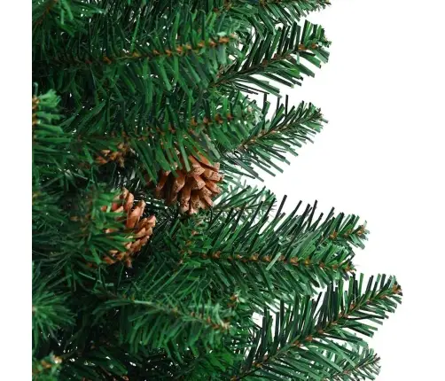 Peen Jõulupuu Koos Alusega Roheline 180 Cm Pvc Ja Tahke Mänd