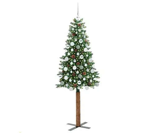 Tievā Ziemassvētku Egle Zaļa 180 Cm Pvc Un Cietā Priedes Koks Vidaxl Tievā Ziemassvētku Egle Zaļa 180 Cm Pvc Un Cietā Priedes Koks Vidaxl