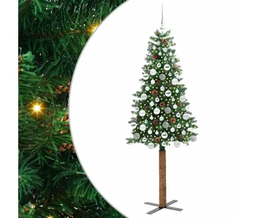 Tievā Ziemassvētku Egle Zaļa 180 Cm Pvc Un Cietā Priedes Koks Vidaxl Tievā Ziemassvētku Egle Zaļa 180 Cm Pvc Un Cietā Priedes Koks Vidaxl