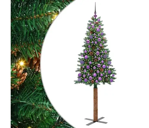 Peen Jõulupuu Koos Alusega Roheline 180 Cm Pvc Ja Tahke Mänd