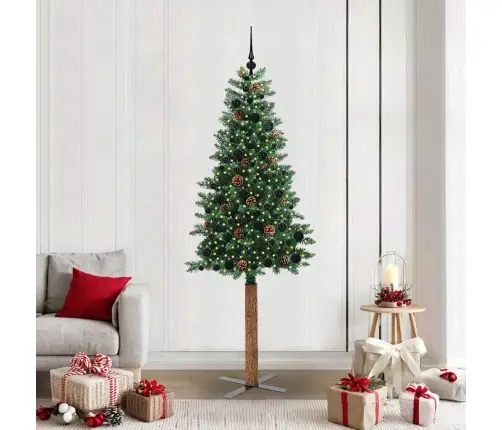Lieknas Kalėdų Eglutė Žalia 210 Cm Pvc Ir Kietasis Pušų Medis
