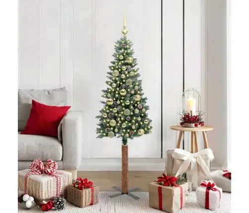 Tievā Ziemassvētku Egle Su 150 Led Zaļš Un Balts 150 Cm Vidaxl