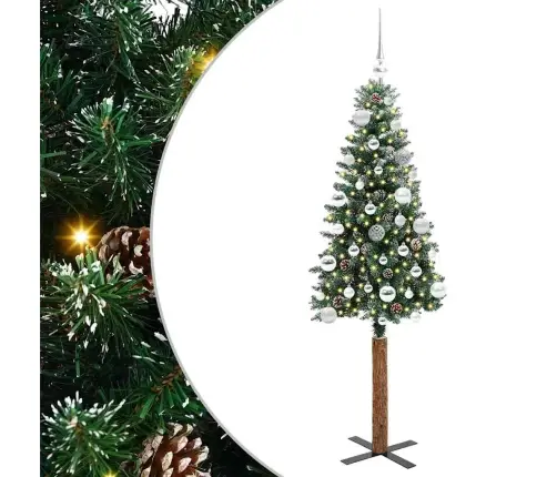 Peen Jõulupuu Koos Alusega Roheline 150 Cm Pvc Ja Tahke Mänd