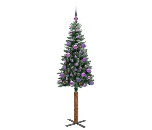 Peen Jõulupuu Koos Alusega Roheline 150 Cm Pvc Ja Tahke Mänd