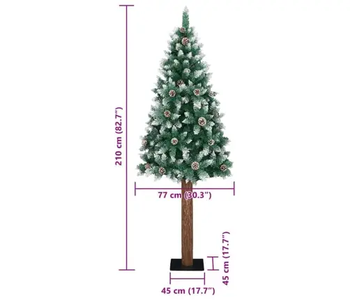 Tievā Ziemassvētku Egle Zaļa 77 X 77 X 210 Cm Pvc Vidaxl