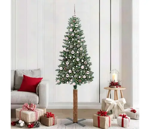 Tievā Ziemassvētku Egle Su 300 Led Zaļš Un Balts 210 Cm Vidaxl