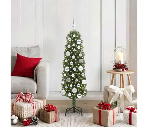 Mākslīgā Ziemassvētku Eglīte With Leds Zaļa 120 Cm Pvc Vidaxl