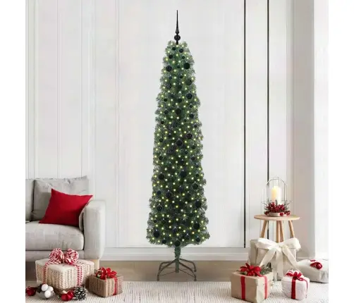 Mākslīgā Ziemassvētku Eglīte With Leds Zaļa 210 Cm Pvc Vidaxl