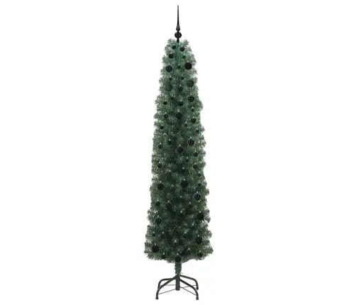 Mākslīgā Ziemassvētku Eglīte With Leds Zaļa 210 Cm Pvc Vidaxl