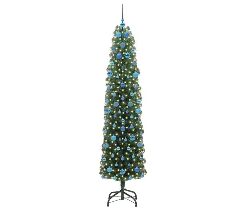 Mākslīgā Ziemassvētku Eglīte With Leds Zaļa 210 Cm Pvc Vidaxl